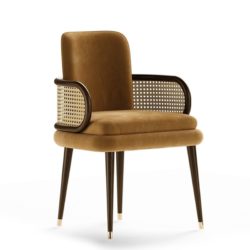 Simple Nordic Modern French Style Rattan Dining Chairs Rattan Backrest Hotel Restaurant Cafe Shop Chair Designer Chair 2